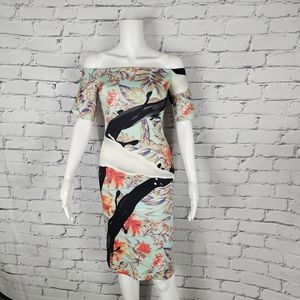 Clover Canyon Off Shoulder Neoprene Dress